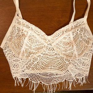 Crochet lace bralette